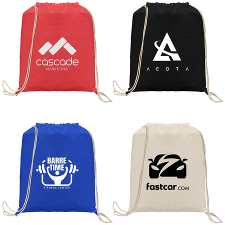 Java - 5 oz. Cotton Drawstring Backpack Dynamic Gift