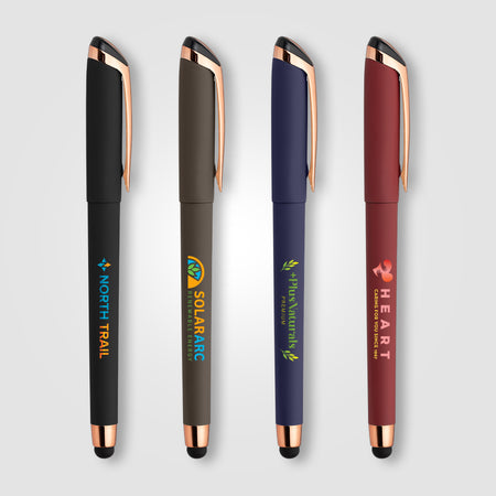 Gazelle Gel Softy Rose Gold Pen with Stylus