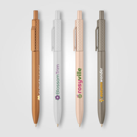Vale Recycled Plastic Diamond Textured Metallic Pen