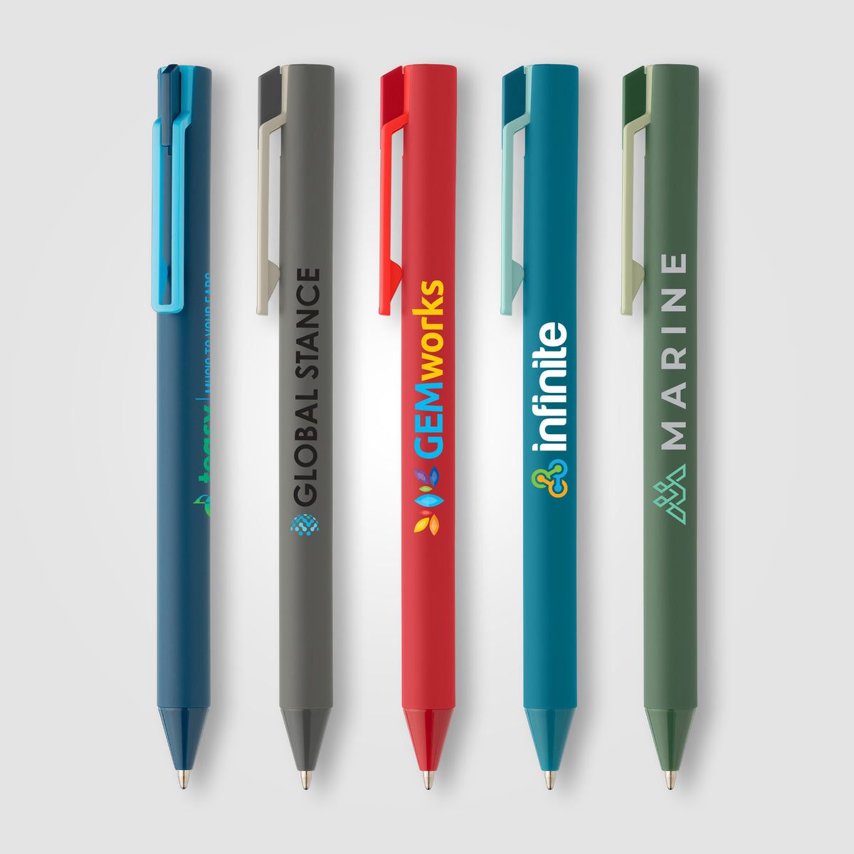Alen Plastic Retractable Clip Pen - Full-Color Inkjet