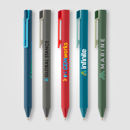 Alen Plastic Retractable Clip Pen - Full-Color Inkjet