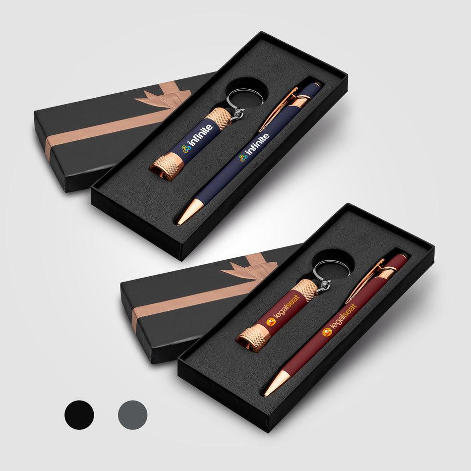 Ellipse & Chroma Softy Rose Gold Classic Ribbon Gift Set