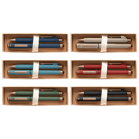 York Recycled Plastic Bronze Trim Pen Gift Set - Box Decorated