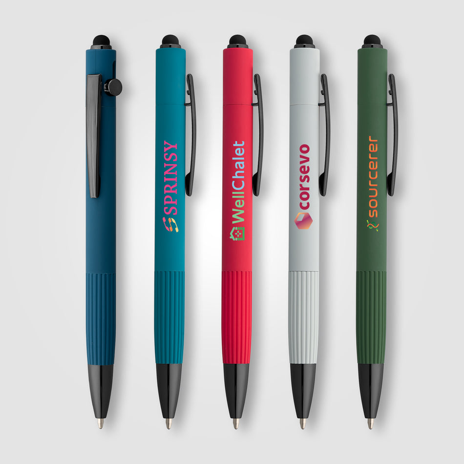 Saga Recycled Aluminum Bolt Action Stylus Pen