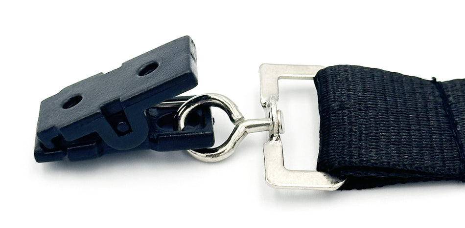 Black Plastic Swivel Crocodile Clip