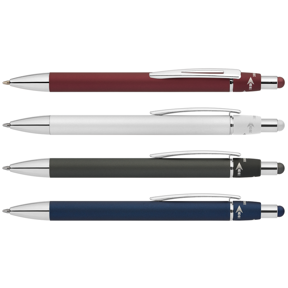 Orbit Spinner Chrome Metal Pen with Stylus