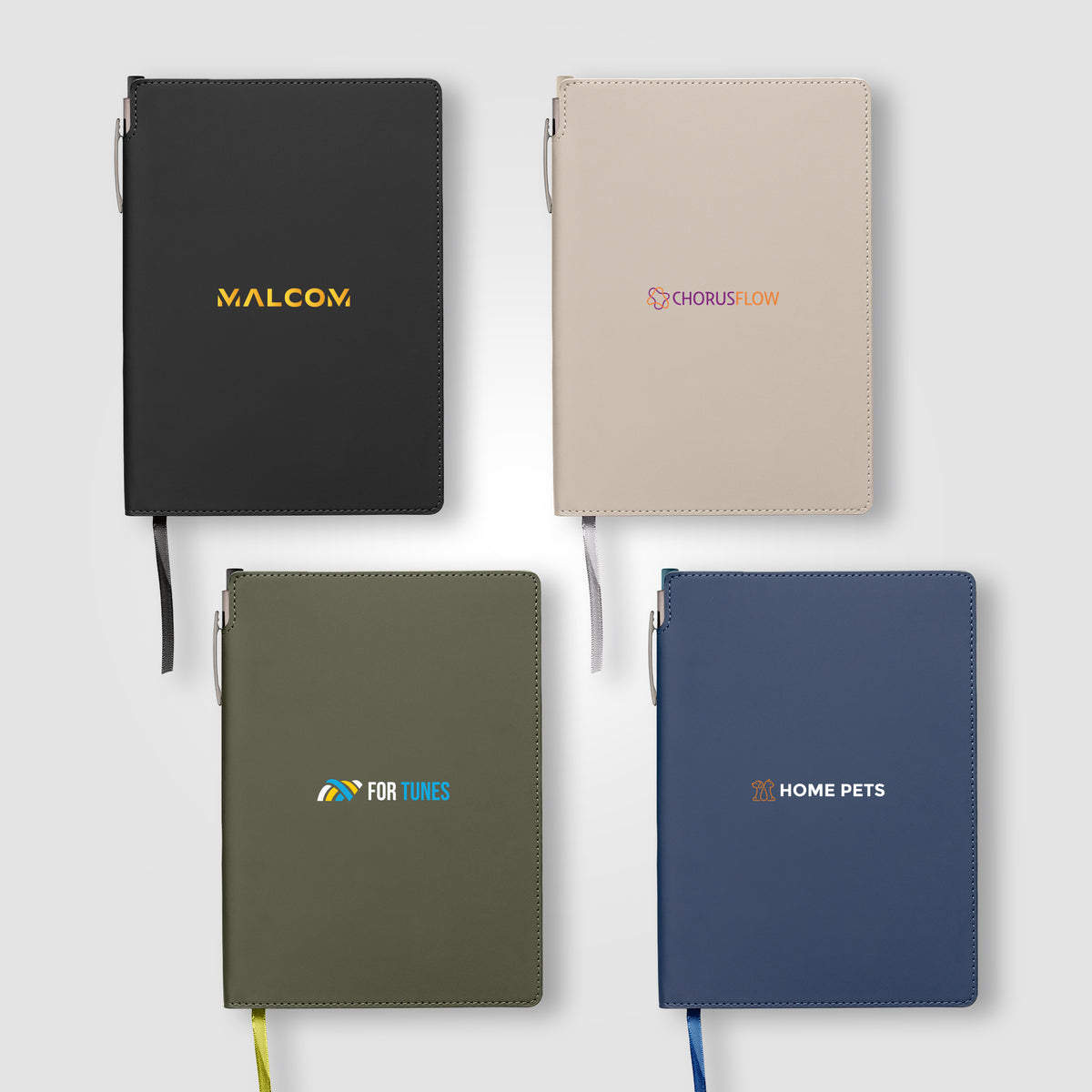 Malmö Recycled PU Extended Pen Loop Journal Pen Set - A5