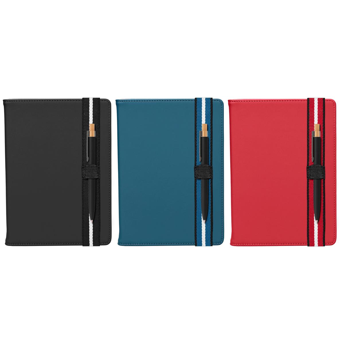 Newport Recycled Chevron Refillable Journal Pen Set - A5