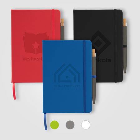 Wilde Recycled Hard Cover Journal & Pen Set - A5 5.5" x 8.3"
