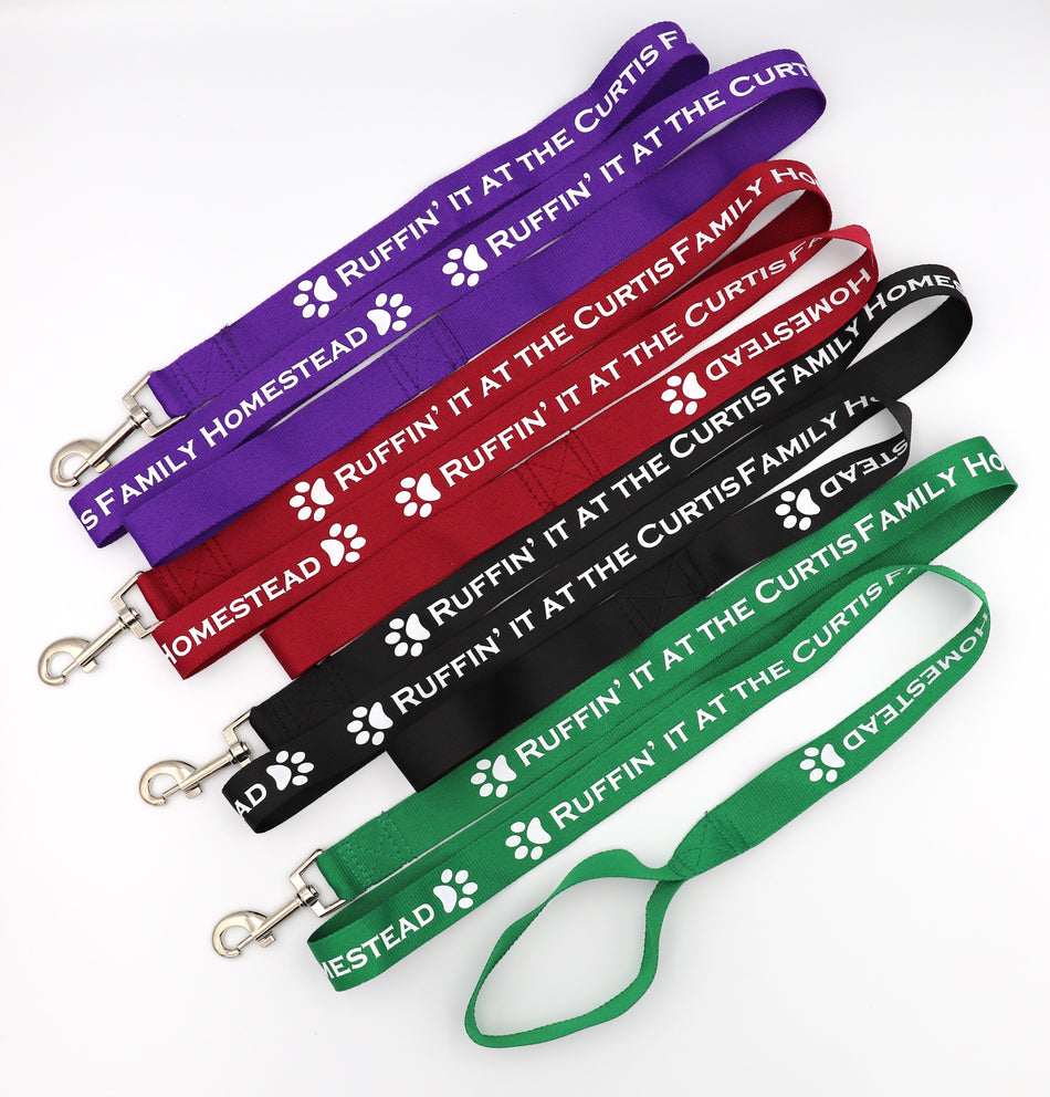 Pet Leashes Flat Polyester Screen-Printed