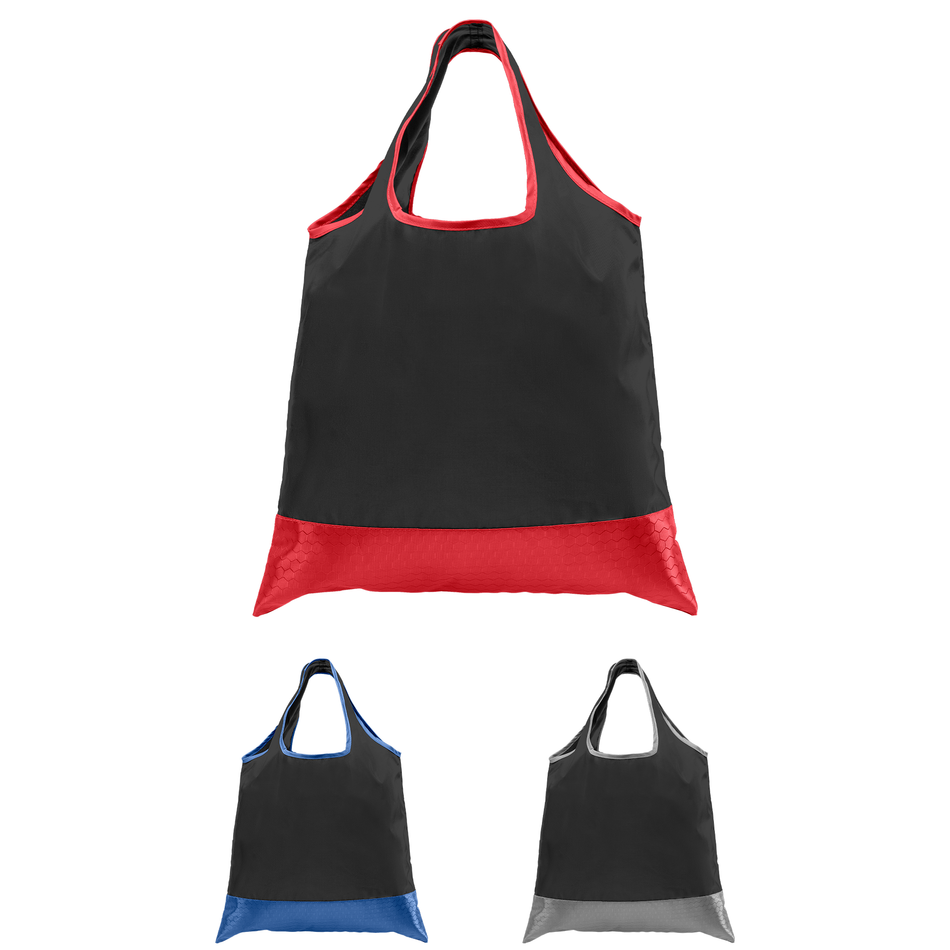 Zurich - Foldaway Shopping Tote Bag - 210D Polyester, 420D RipStop Trim
