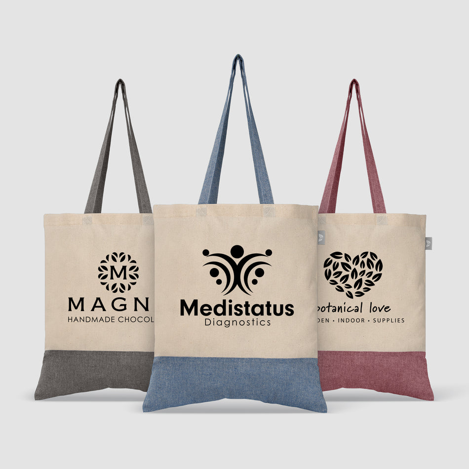 Quebec - 5 oz. Two-Tone Recycled Cotton Tote