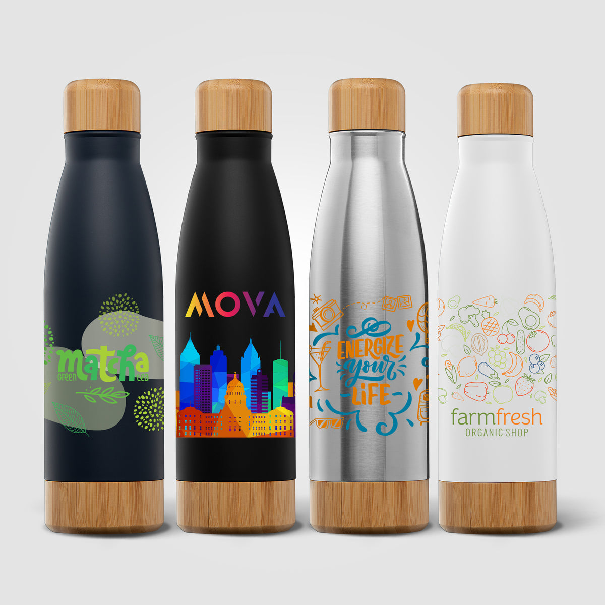 Ibiza Bamboo - 21 oz. Double-Wall Stainless Bottle