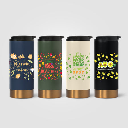 Astrid Stainless Steel Copper Accent Double Wall Tumbler - 13 oz.