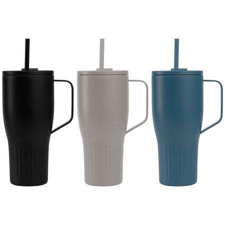 Majesty Recycled Stainless Steel Straw Tumbler - 30 oz.