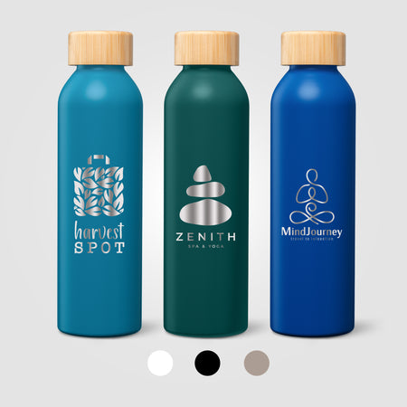Eden Recycled Stainless Steel Bamboo Lid Water Bottle - 20 oz.
