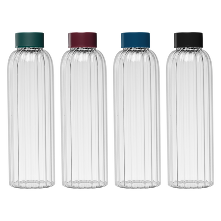 Linea Glass Ridged Color Pop Bottle - 21 oz.